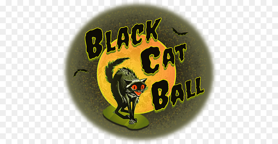Black Cat Ball Halloween Party Pride St Charles United Cartoon, Plate, Animal, Bird Free Transparent Png