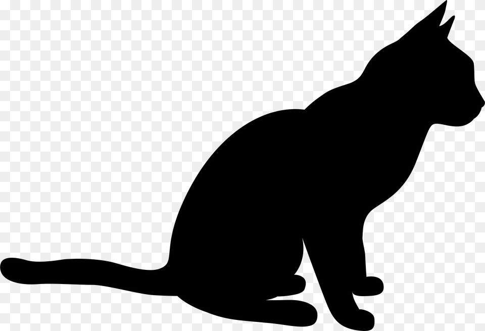 Black Cat Black And Animal Shadow Clipart Of Epinions Black Cat Clipart, Silhouette, Cutlery Png