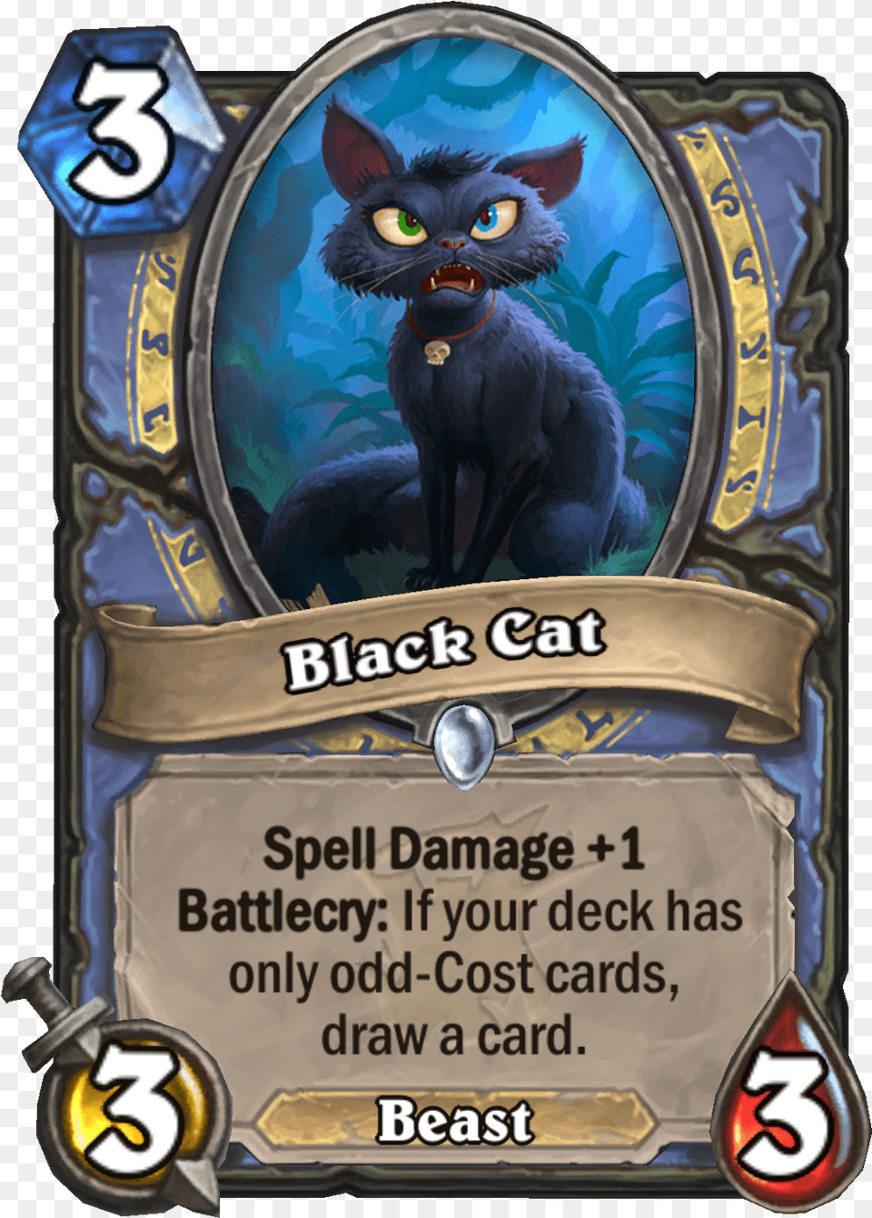 Black Cat Blizzard Gloomstag Enus Hearthstone New Cards Witchwood, Animal, Mammal, Pet Free Transparent Png