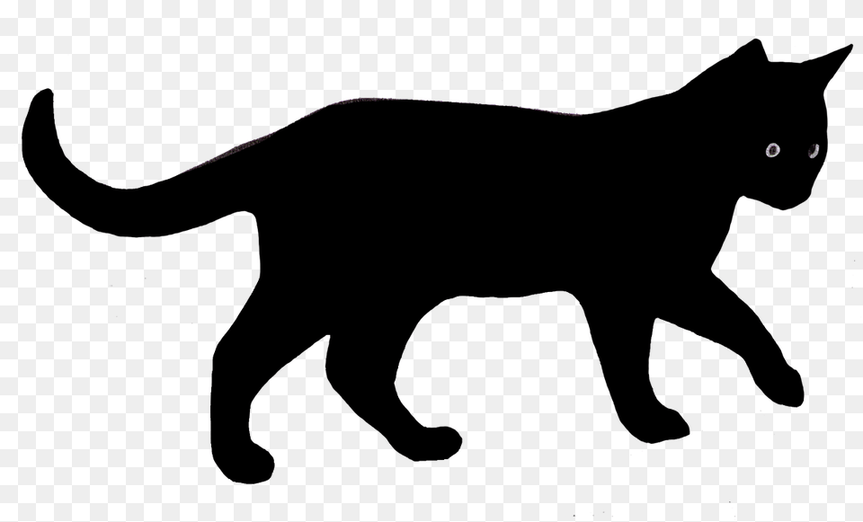 Black Cat Clip Art Black Cat Image, Silhouette, Animal, Elephant, Mammal Png