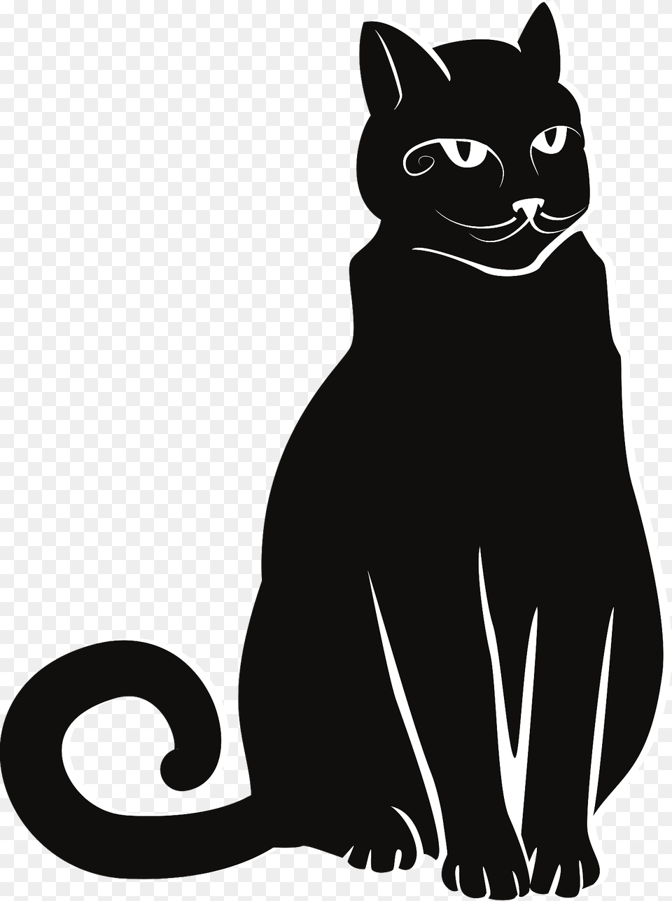 Black Cat Clipart, Animal, Mammal, Pet, Black Cat Png