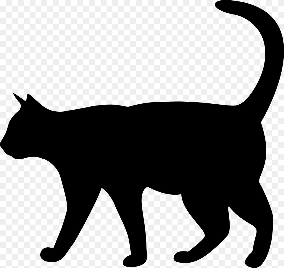 Black Cat Clipart, Silhouette Free Png