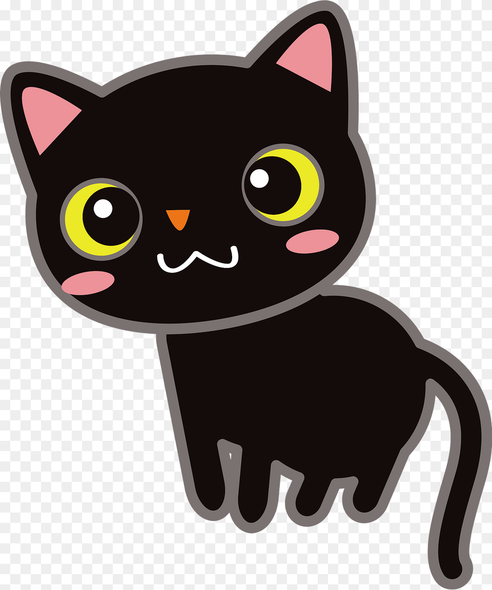 Black Cat Clipart, Animal, Mammal, Pet, Black Cat Png Image