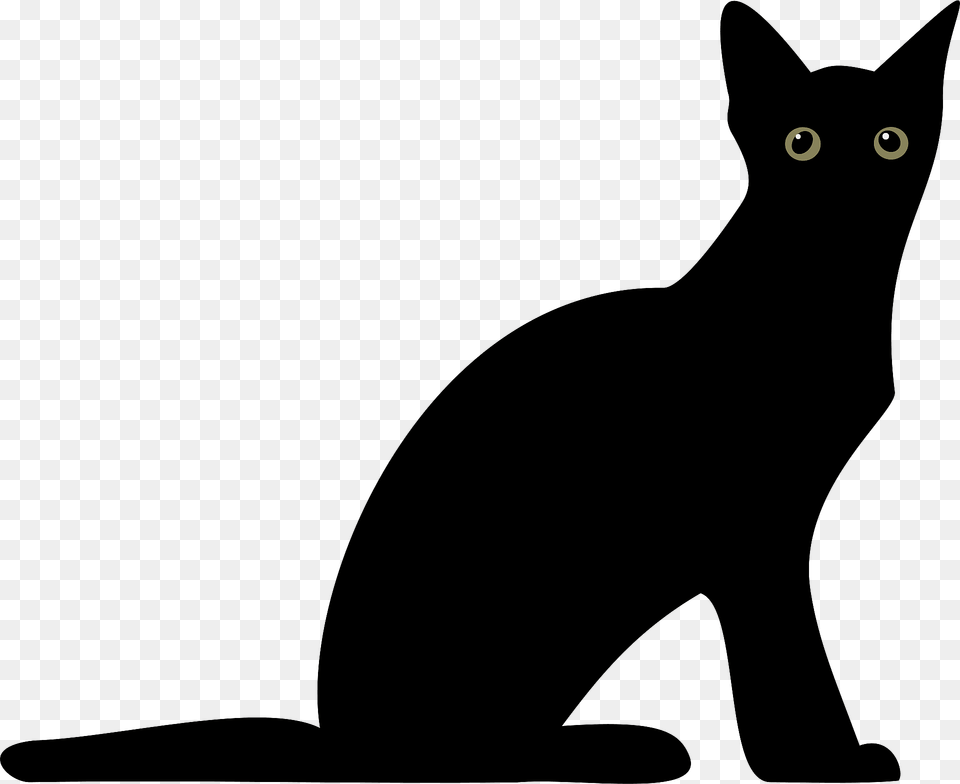 Black Cat Clipart, Animal, Mammal, Pet, Black Cat Png