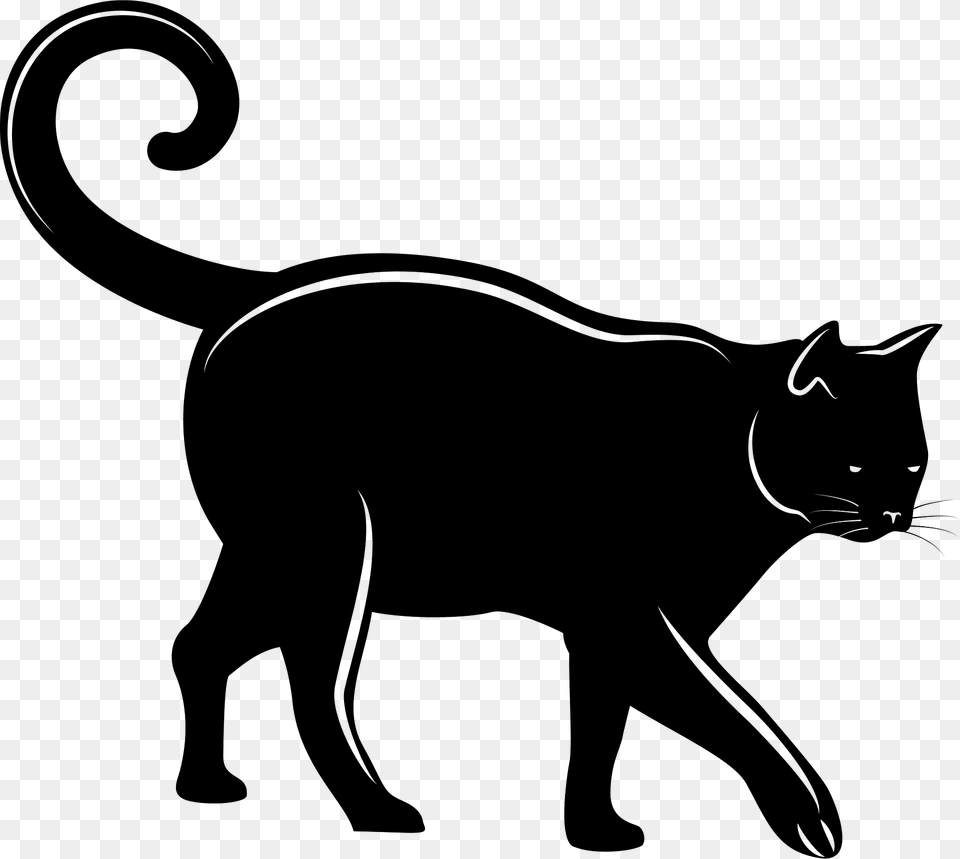 Black Cat Clipart, Silhouette, Animal, Mammal, Pet Free Png Download