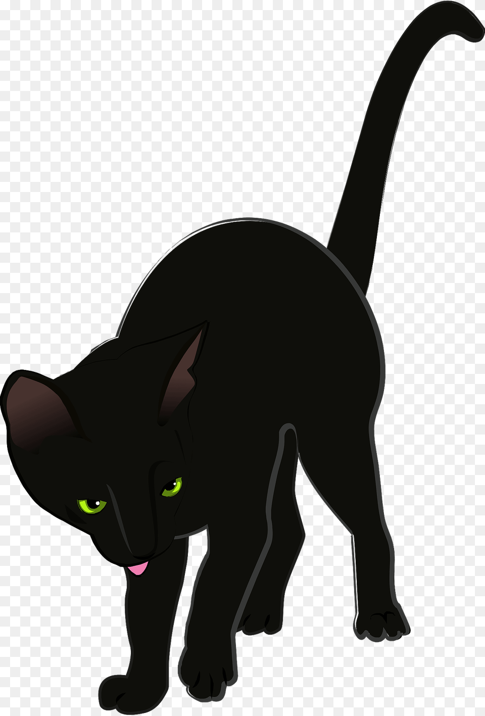 Black Cat Clipart, Animal, Mammal, Pet, Bear Png