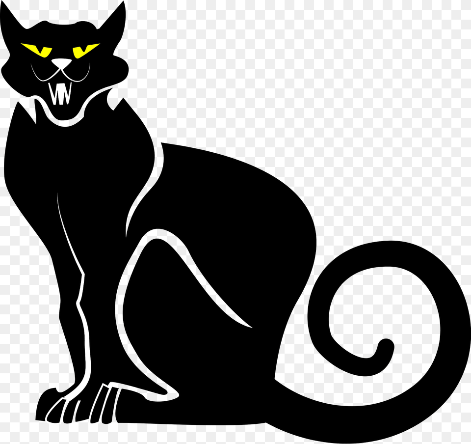 Black Cat Clipart, Animal, Mammal, Pet, Black Cat Free Png