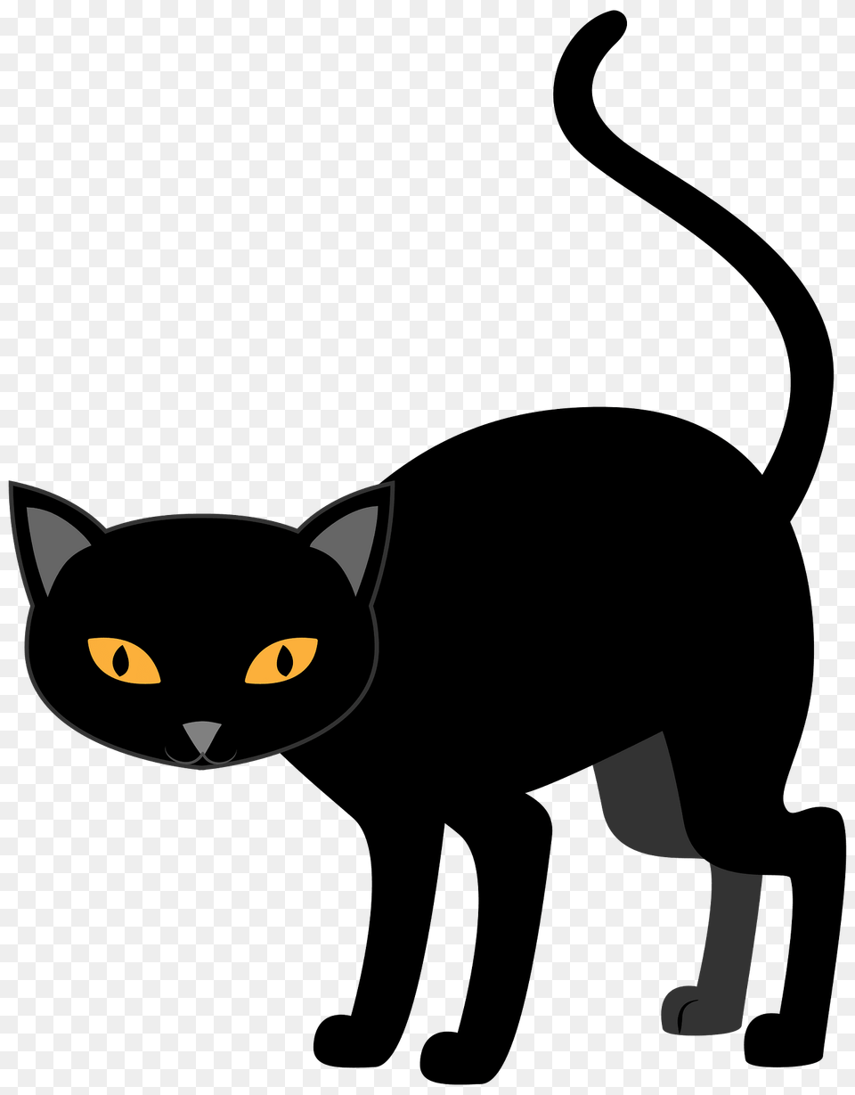 Black Cat Clipart, Animal, Mammal, Pet, Black Cat Free Png