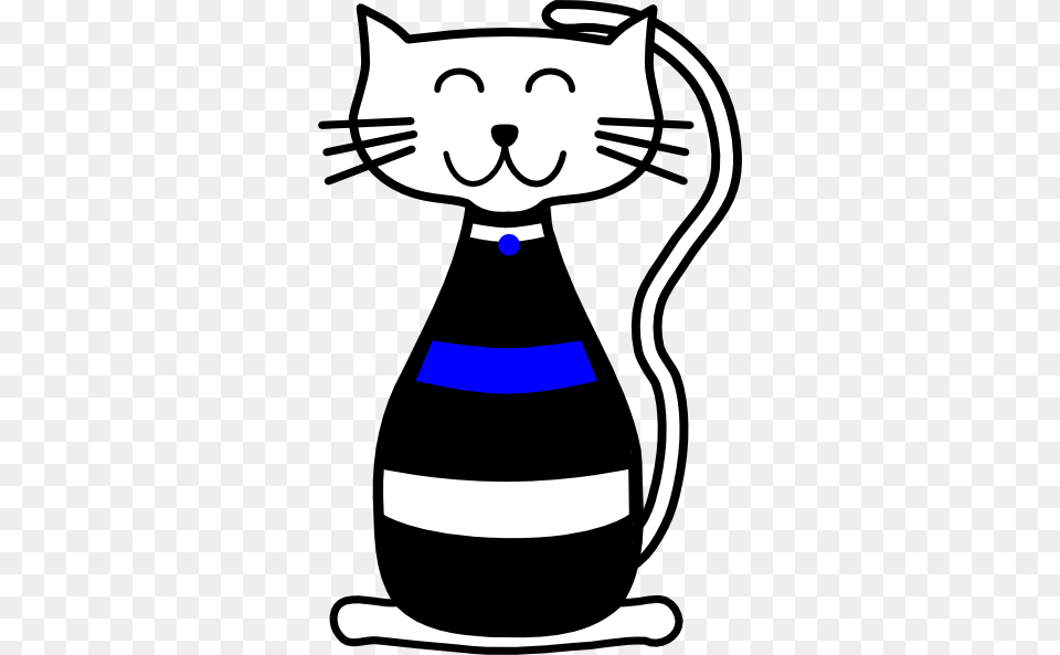 Black Cat Clipart Blue Cat, Stencil, Bottle, Bag, Smoke Pipe Png Image