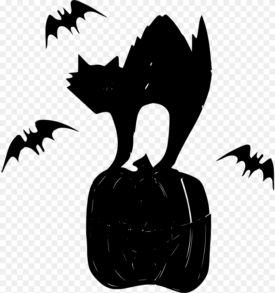 Black Cat Clipart Halloween, Gray Free Transparent Png