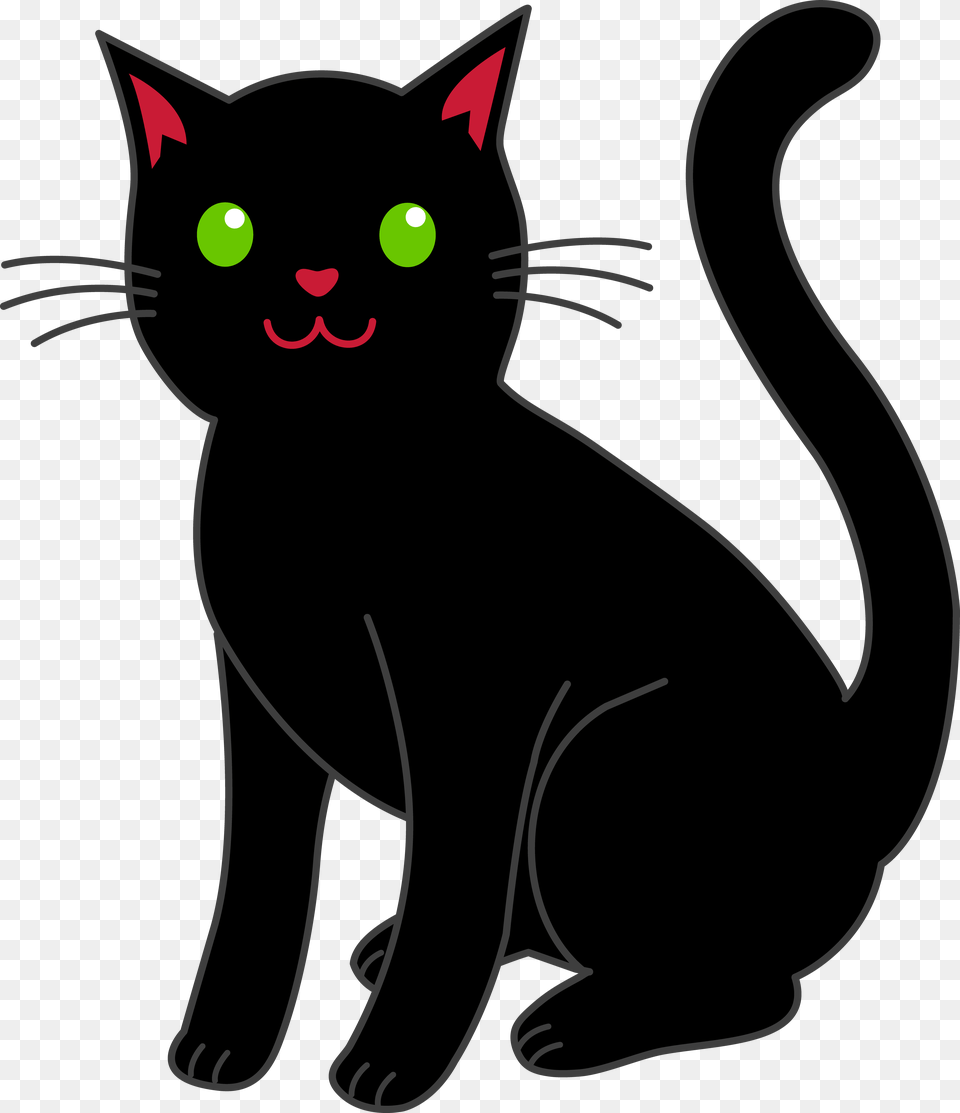 Black Cat Clipart Halloween Black Cat Clipart, Animal, Mammal, Pet, Black Cat Png Image