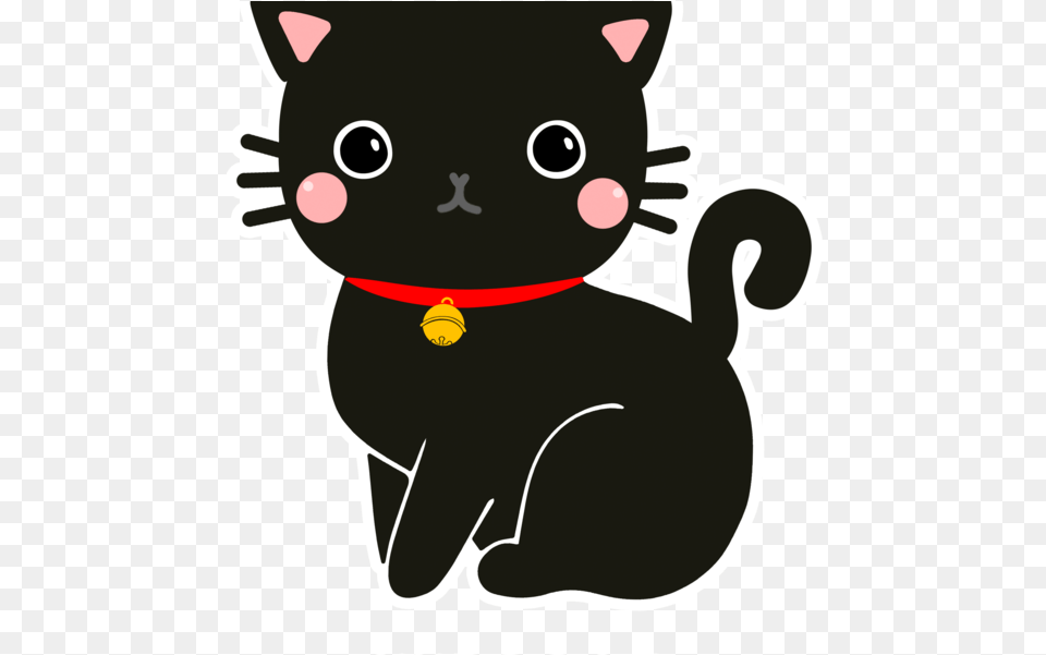 Black Cat Clipart Kawaii Kawaii Black Cat Clipart, Animal, Bear, Mammal, Wildlife Png Image