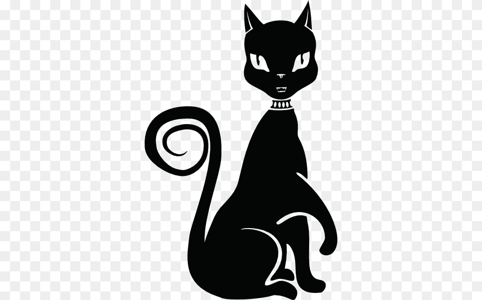 Black Cat Clipart Pet Cat Dibujo De Gata Negra, Animal, Mammal, Baby, Person Free Png Download
