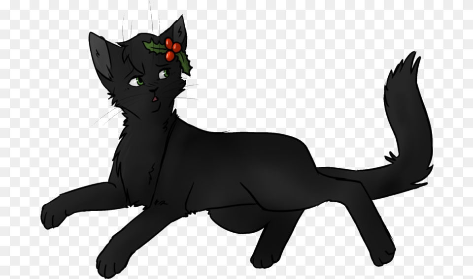 Black Cat Clipart Warrior Draw Hollyleaf From Warriors Hollyleaf Warrior Cats Cartoon, Animal, Mammal, Pet, Black Cat Free Transparent Png