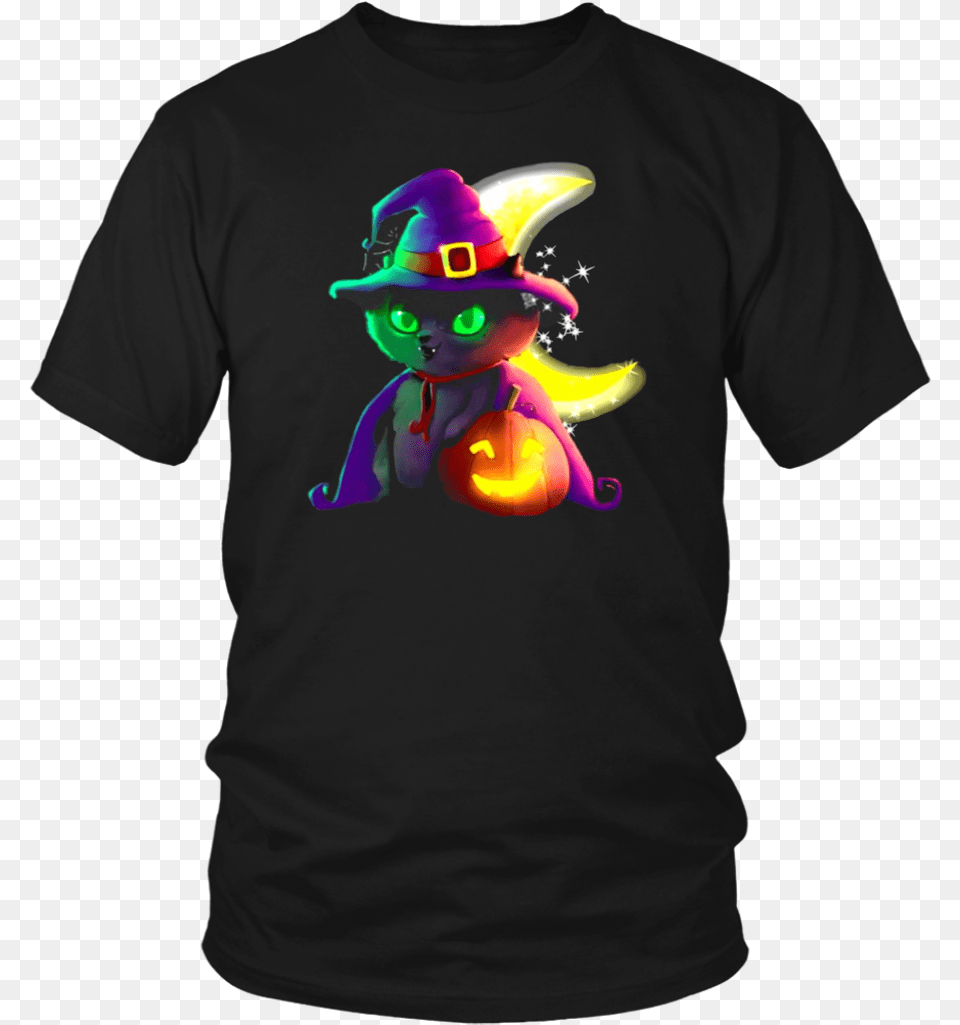 Black Cat Costume Witch Hat Moon Halloween T Shirt Bob Ross Golden Girls Shirt, Clothing, T-shirt, Toy, Face Free Transparent Png