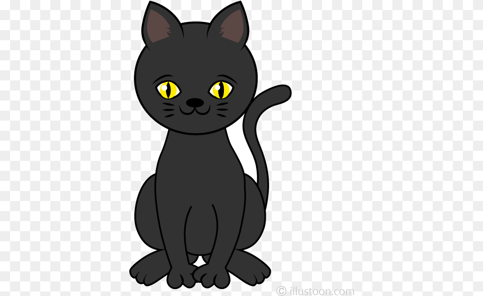 Black Cat Cute Clipart Free Picture Transparent Cute Black Cat Clip Art, Animal, Mammal, Pet, Baby Png Image