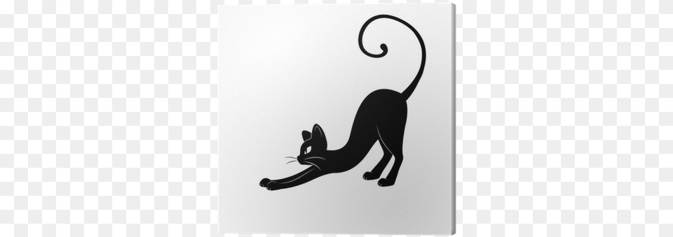 Black Cat Drawing, Silhouette, Stencil, Animal, Mammal Free Png