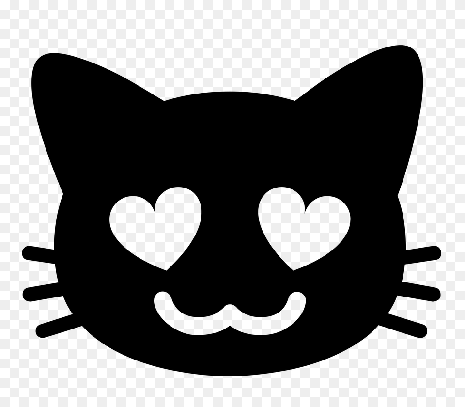 Black Cat Emoji, Gray Free Png