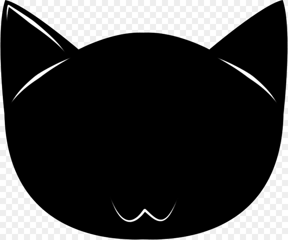 Black Cat Face Clipart, Animal, Fish, Sea Life, Shark Png Image