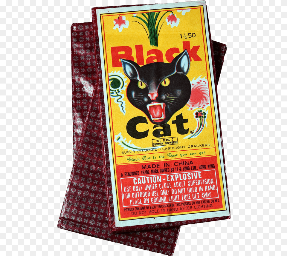 Black Cat Fireworks Sign, Advertisement, Poster, Animal, Mammal Free Png