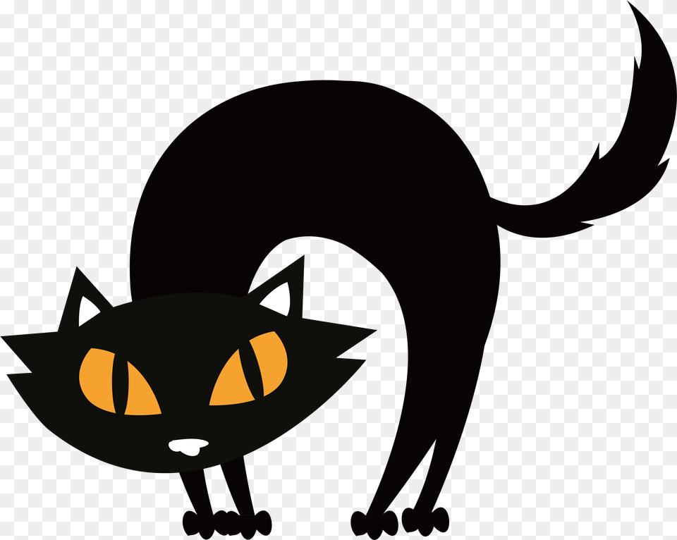 Black Cat Graphics Black Cats For Halloween, Animal, Mammal, Pet Free Png Download