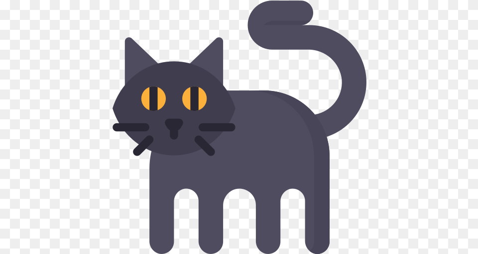 Black Cat Halloween Icon Of Dot, Animal, Mammal, Pet, Black Cat Png Image