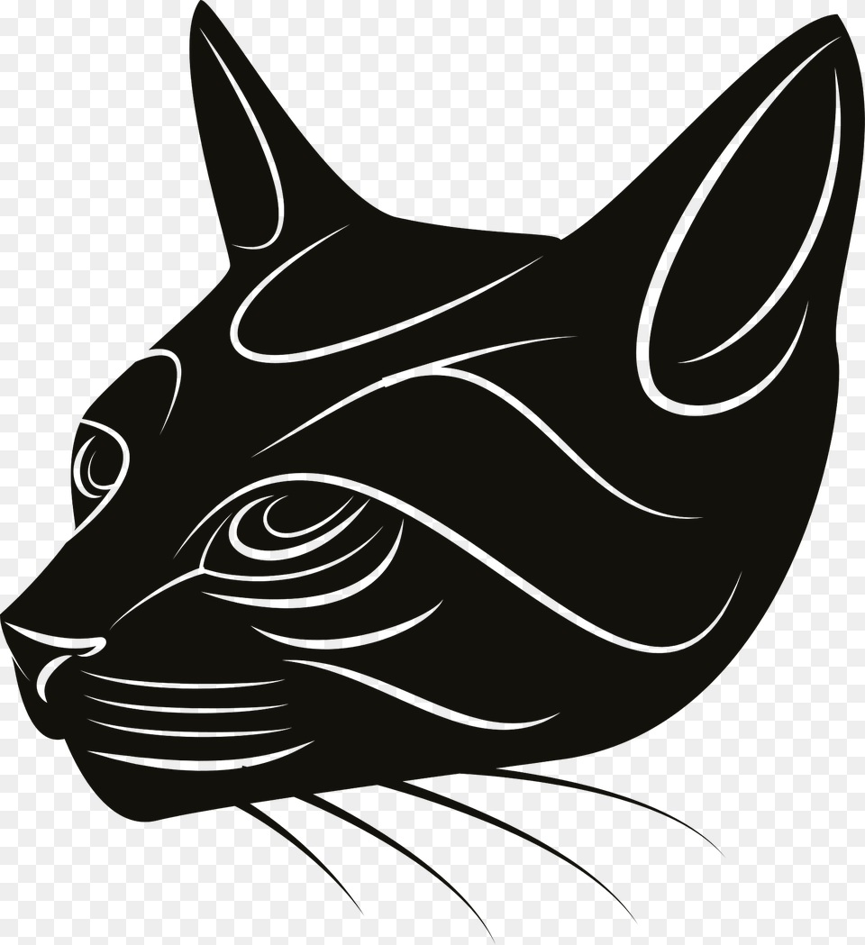 Black Cat Head Clipart, Animal, Mammal, Pet, Fish Png
