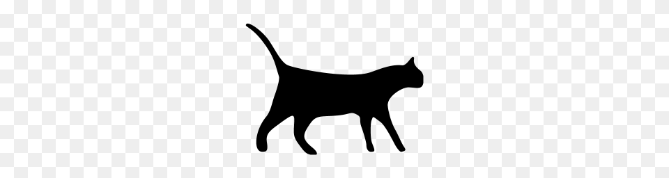 Black Cat Icon, Gray Free Png Download