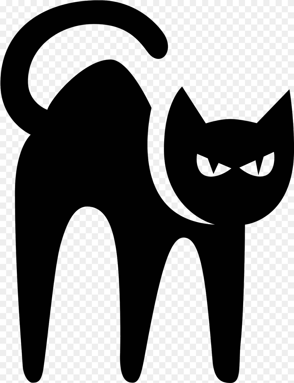 Black Cat Icon, Gray Png
