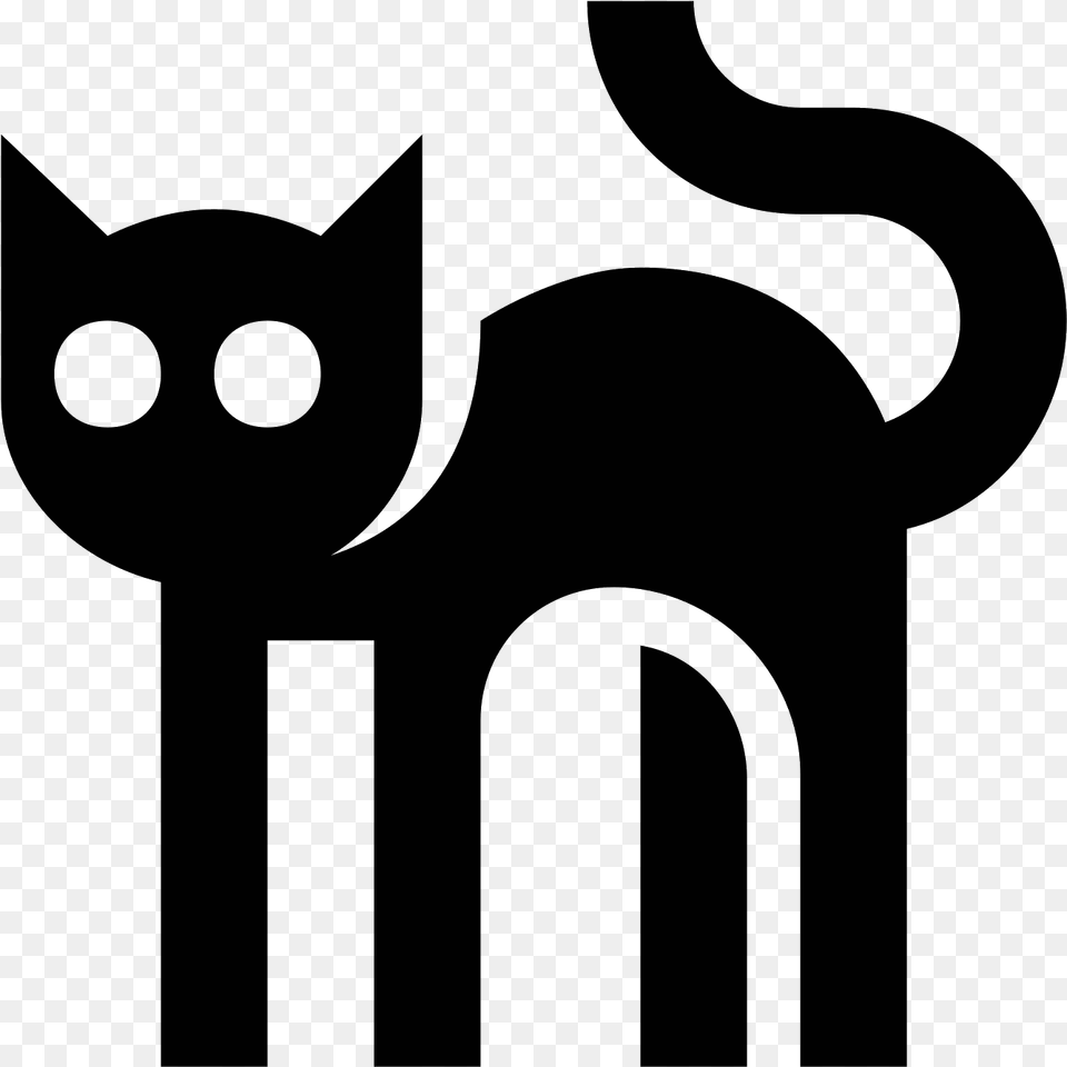 Black Cat Icon Angry Black Cat Icon, Gray Png Image
