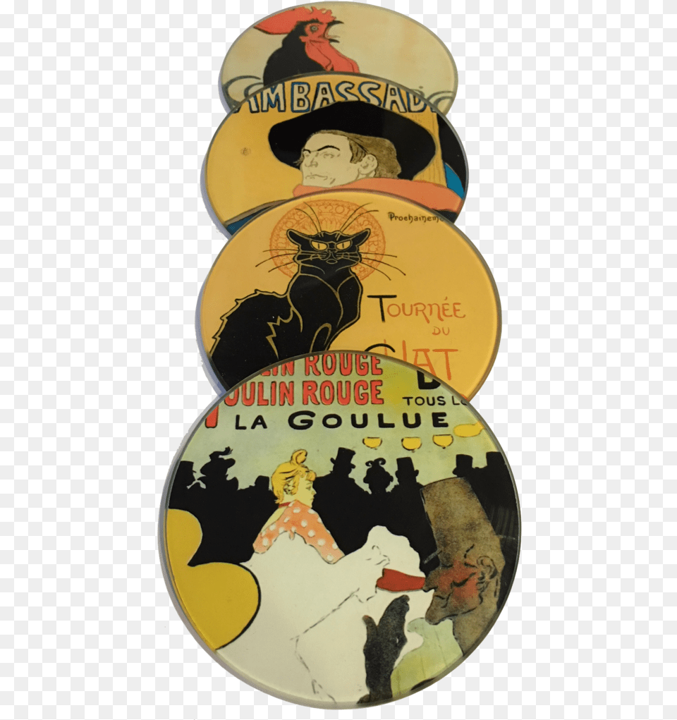 Black Cat Le Chat Noir Glass Paris Paperweight By Steinlen Toulouse Lautrec Moulin Rouge, Person, Dvd, Disk, Baby Png