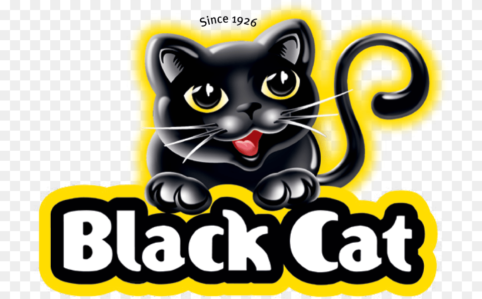 Black Cat Peanut Butter Sticky Logo Black Cat Peanut Butter Spread, Animal, Mammal, Pet Free Png Download
