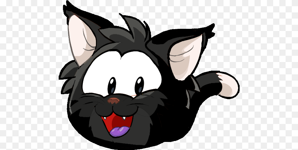 Black Cat Puffle Gato Negro, Baby, Person, Book, Comics Png Image