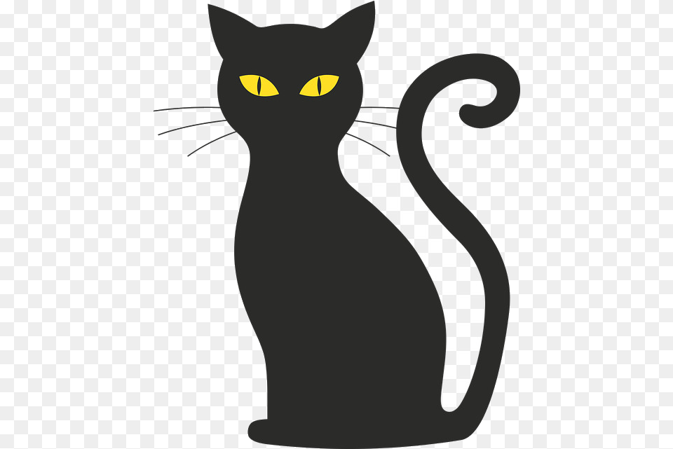 Black Cat Silhouette Black Cat Clipart, Animal, Mammal, Pet, Egyptian Cat Free Transparent Png