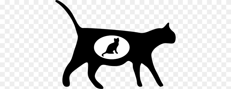 Black Cat Silhouette Clip Art, Animal, Mammal, Pet Png