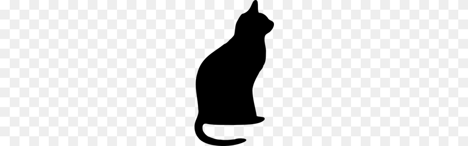 Black Cat Silhouette Clip Art Gray Free Png Download