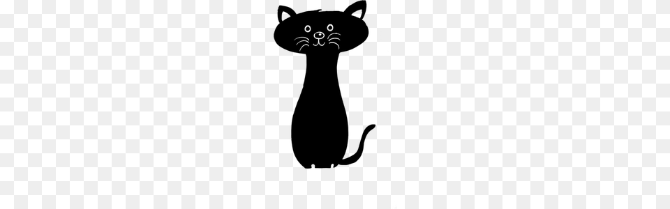 Black Cat Silhouette Clip Art Free, Gray Png Image