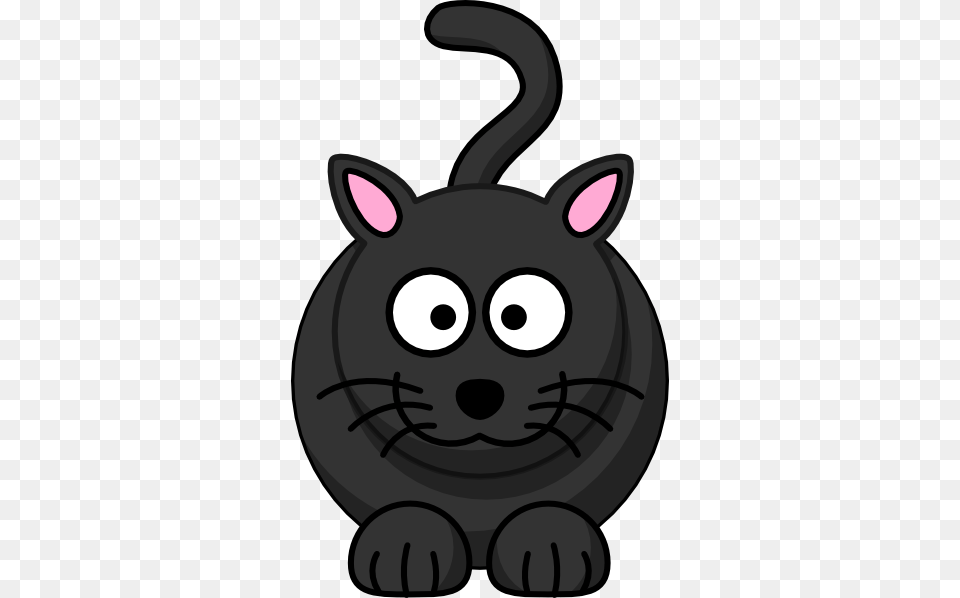 Black Cat Small Eyes Clip Art Cartoon Cat Simple, Ammunition, Grenade, Weapon, Plush Png Image