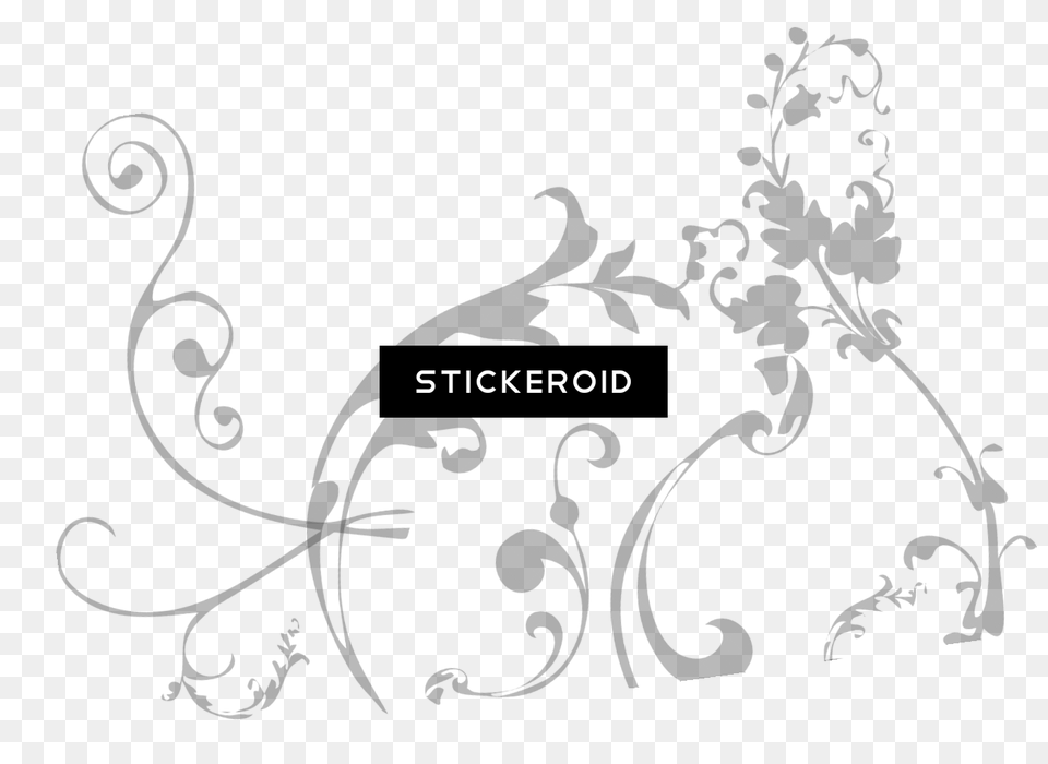 Black Cat Swirl Designs Transparent Background, Art, Floral Design, Graphics, Pattern Free Png