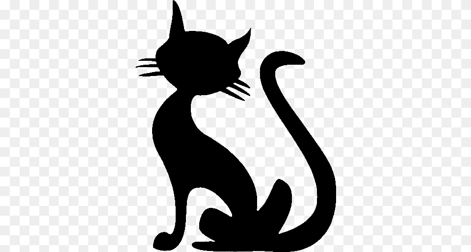 Black Cat Tattoo Design Cat Stencil, Text Free Transparent Png