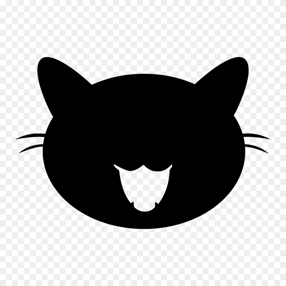Black Cat Vector, Gray Png Image