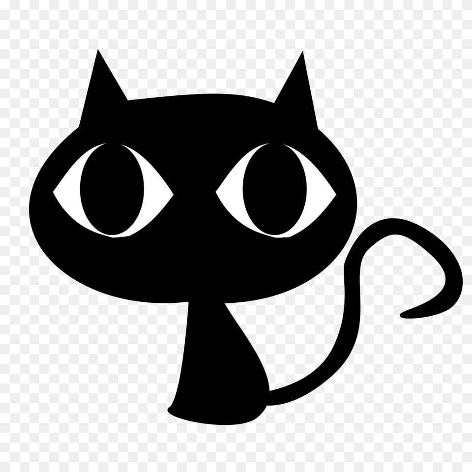 Black Cat Vector Clipart, Silhouette Png