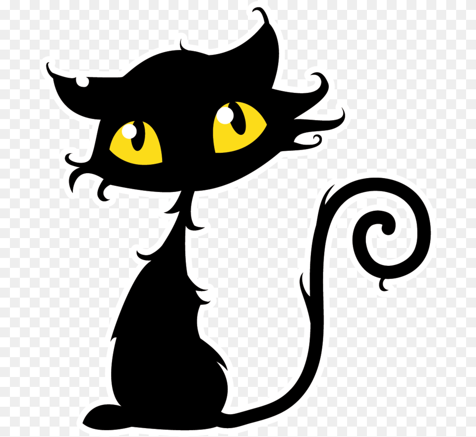 Black Cat Witch Black Cat Halloween Vector, Stencil, Animal, Mammal, Pet Png