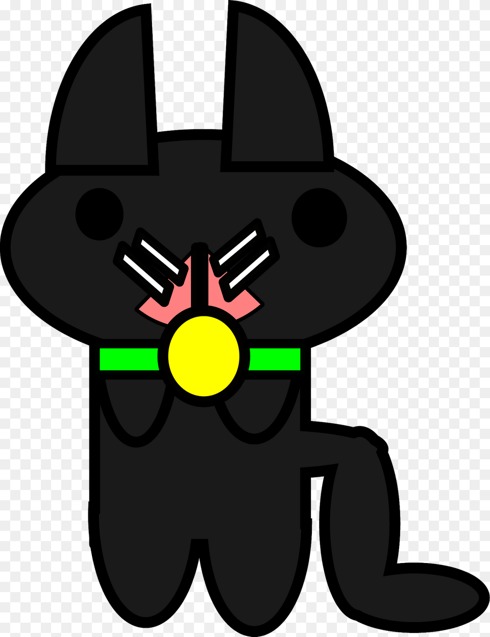 Black Cat With Green Collar Clipart Free Png Download