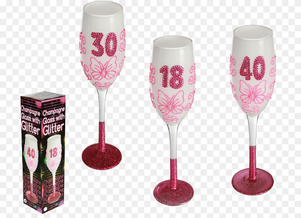 Black Champagne Glass With Pink Glitter Love, Alcohol, Beverage, Goblet, Liquor Free Png