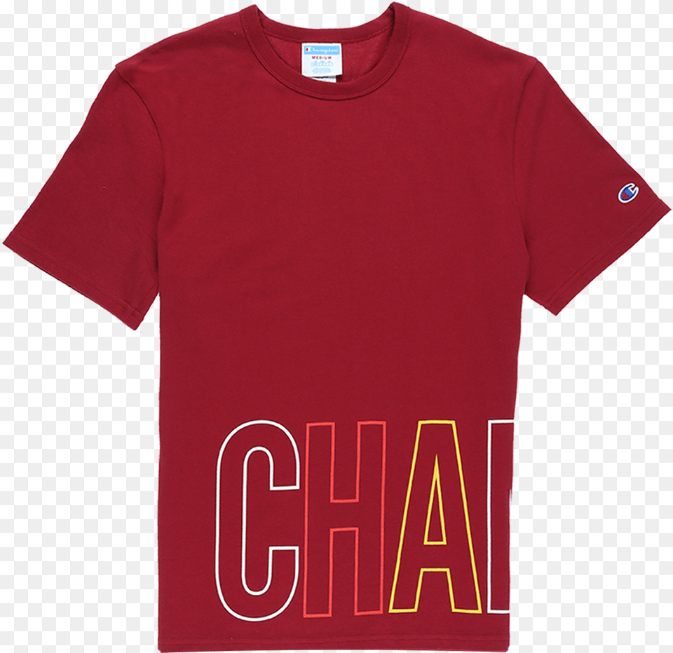 Black Champion Script T Shirt, Clothing, T-shirt, Maroon Free Png Download