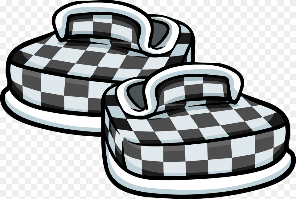 Black Checkered Shoes Club Zapatos Club Penguin, Furniture, Chess, Game, Clothing Free Png