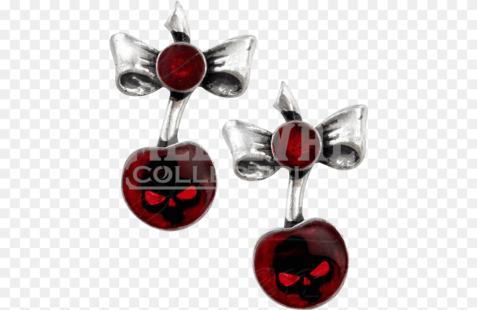 Black Cherry Skull Stud Earrings Alchemy Ul17 Black Cherry Earrings, Accessories, Earring, Jewelry, Gemstone Free Png Download
