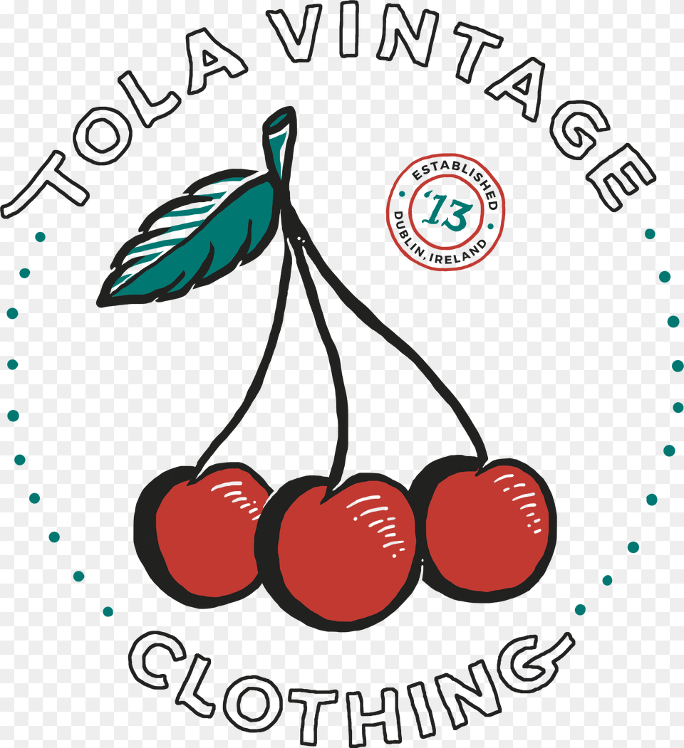 Black Cherry Tola Vintage Logo, Food, Fruit, Plant, Produce Free Png