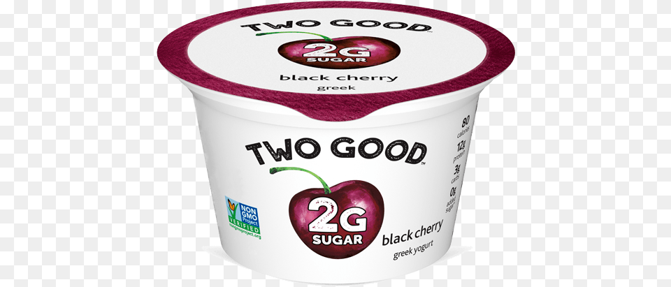 Black Cherry Two Good Greek Lowfat Yogurt With 2 Grams Two Good Yogurt, Dessert, Food, Cream, Frozen Yogurt Free Png Download